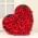Heart shape bouquet of 35 red roses - Second gift of Cuteness Redefined